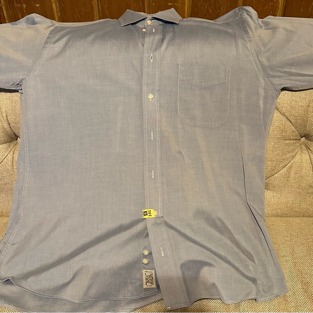 Blue Gitman Bros Button Down - Spread Collar - image 3